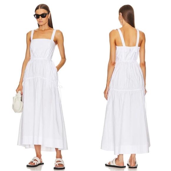 NWT HELSA Cotton Poplin Midsummer Dress in white - Picture 1 of 10